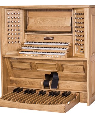 Console made of solid oak